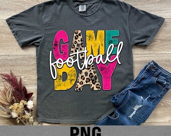 Vintage voetbalmoeder met luipaardprint, png, ontwerp voor gamedag (digitale download)