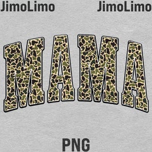 Retro Camo Mama PNG: Distressed Camouflage Design Digital Download