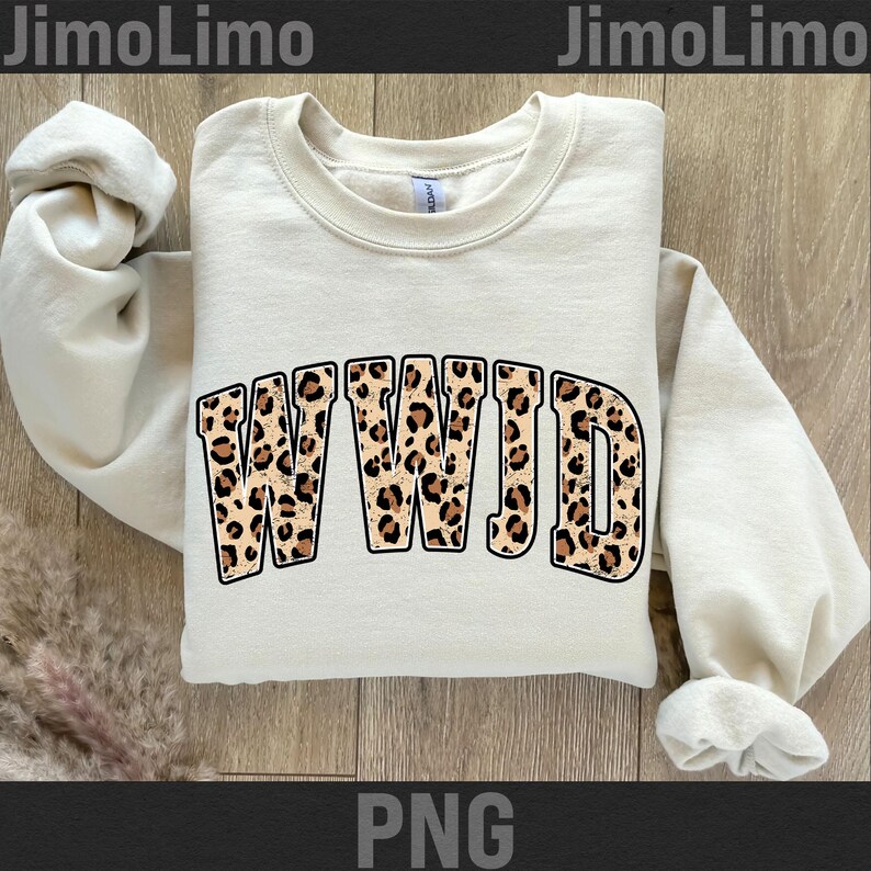 Retro Leopard WWJD PNG: Distressed Christian Digital Design Download - Etsy