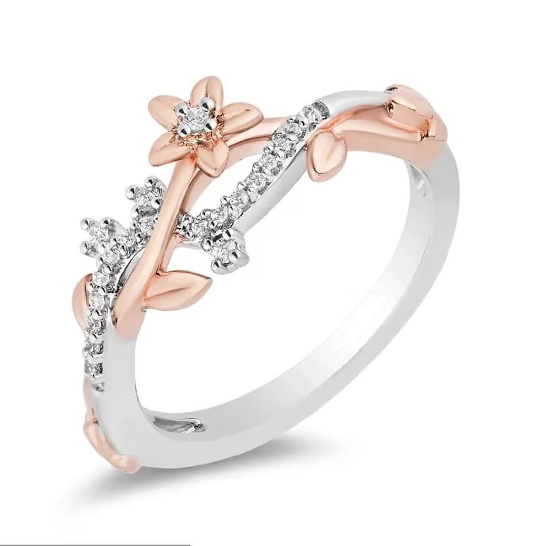 Enchanted Disney Diamond Rapunzel Magical Flower Engagement & Wedding ...