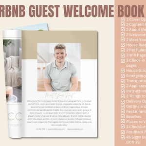 Airbnb welcome book template canva | Airbnb host |  Printable template | VRBO | rental home | Host bundle