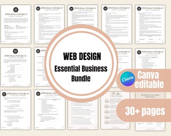 Web Design Forms Bundle - Client Onboarding Templates (Canva Editable)