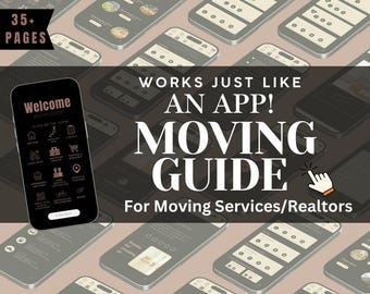 Realtor Moving Guide Template, Editable Canva Checklist