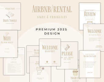 Airbnb Host Signs Bundle | Printable Vacation Rental Templates (Digital Download)