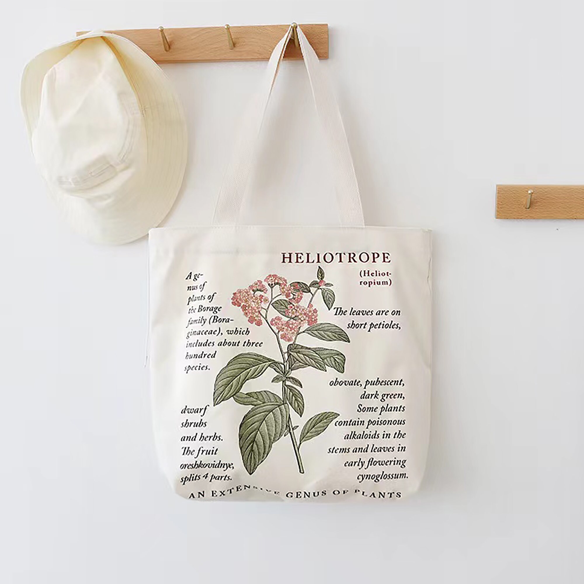 Personalized Name Aqua Floral Cotton Canvas Tote Bag – The Cotton