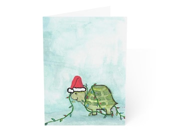 Turtle Christmas Cards: Holiday Greeting Cards with Envelopes