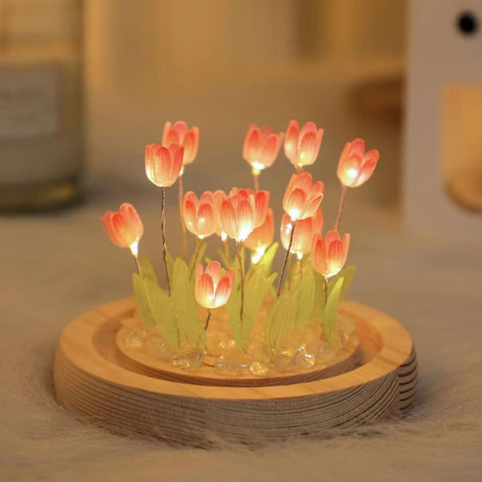 Handmade Tulip Lamp LED Tulip Night Light Flower Lamp Etsy