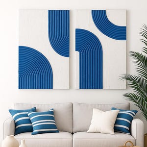 DIPTYQUE : ART TEXTURÉ - Art mural texturé | art minimaliste | Décoration murale | Image | peinture murale moderne | Toile | Peinture au plâtre