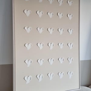 Texturerat hjärtkonstverk – Modern heminredning eller speciell present | Alla hjärtans dag-målning