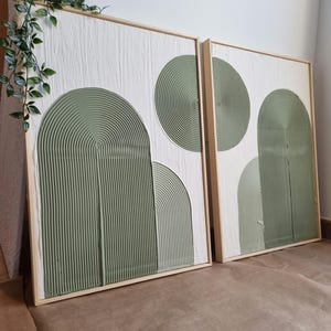 Diptych: Textured Wall Art - Textured Wall Art | Abstract Minimalist Art | Modern Hand-Painted Paintings for Wall Decor