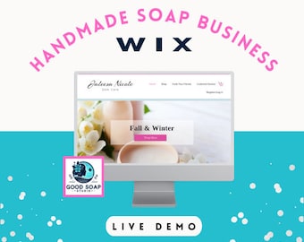 Elegant Wix Webstore Template | Handmade Skincare Store Template Designs | Customizable Wix Themes