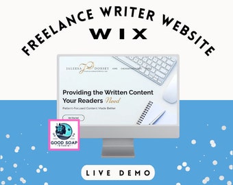 Clean Wix Website Template for Freelance Content Writers | Customizable Wix Website Design Theme