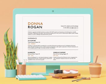 Hybrid Professional Resume Template | Clean, Modern CV Design | ATS-Compatible Chronological Layout | Instant Download