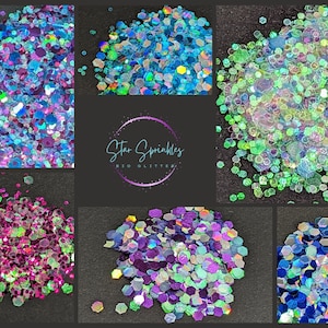 Biodegradable Iridescent Glitter: Mermaid Collection, Eco-Friendly