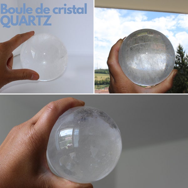 Boule de cristal de Quartz 1000 gr - Provenance Madagascar - Cristaux Pierres fines et précieuses - Lithothérapie