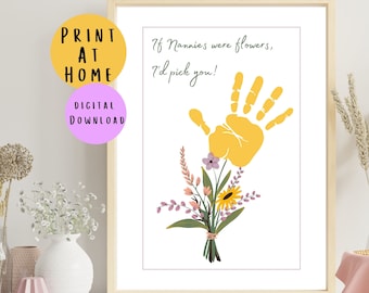 Nanny Handprint Art – DIY Keepsake Gift (Digital Printable)