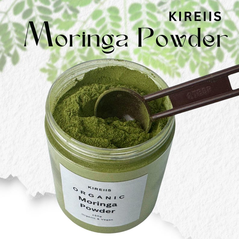 Organic Best Quality Moringa Powder packed with loads of benefits.  Best quality. Vegan a product