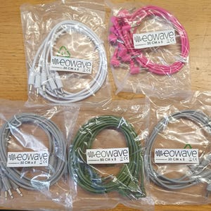 5 Câbles de raccordement EOWAVE (Eurorack) Mono , plusieurs longueurs / couleurs disponibles
