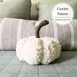 CROCHET PATTERN - Sherpa Pumpkin Pillow - Crochet Pumpkin - Crochet Fall Decor - Crochet Fluffy Pillow - Crochet Soft Pumpkin - Unique