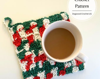 Patrón de paño de cocina de crochet C2C: Acolchado festivo (Descarga digital en PDF)