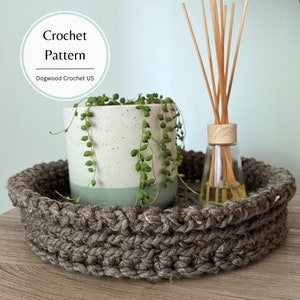 CROCHET PATTERN - Zig Zag Basket - Crochet Basket - Crochet Home Decor - Crochet Easy Home Decor - DIY - Modern and Minimal Crochet Decor