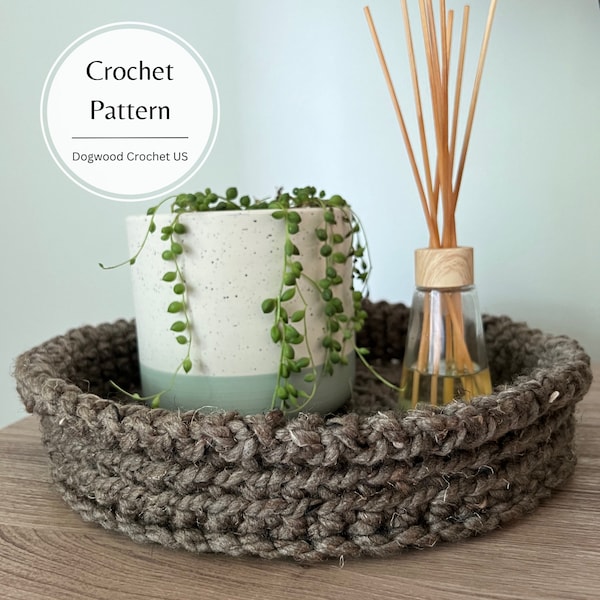 CROCHET PATTERN - Zig Zag Basket - Crochet Basket - Crochet Home Decor - Crochet Easy Home Decor - DIY - Modern and Minimal Crochet Decor