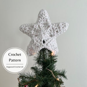 CROCHET PATTERN - Star Tree Topper - Crochet Tree Topper - Crochet Star - Crochet Christmas Decoration - Christmas Tree Topper
