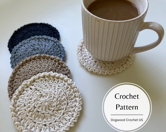 Zig Zag Coaster Crochet Pattern: Easy DIY Home Decor (PDF Digital Download)