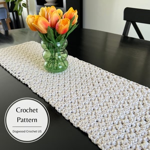 CROCHET PATTERN - Primrose Table Runner - Fast and Easy Crochet - DIY - Home Decor - Dining Accessories - Housewarming Gift - Gift for Her