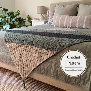 CROCHET PATTERN - Color Block C2C Blanket - Crochet Throw Blanket - Corner to Corner Crochet - Fast Crochet Blanket - Crochet Home Decor