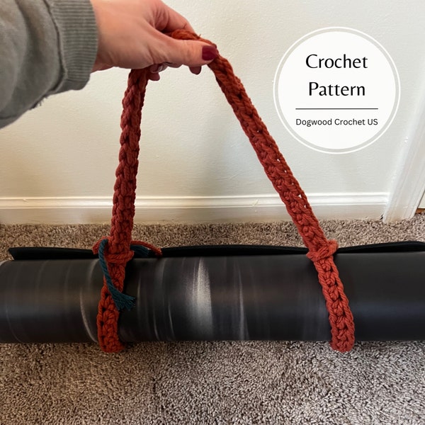 CROCHET PATTERN - Crochet Yoga Mat Strap - Crochet Yoga Mat Carrier DIY Crochet Yoga Mat Sling