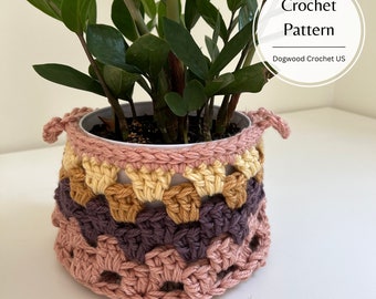 Granny Plant Basket Crochet Pattern: Decorative Storage (PDF Pattern)