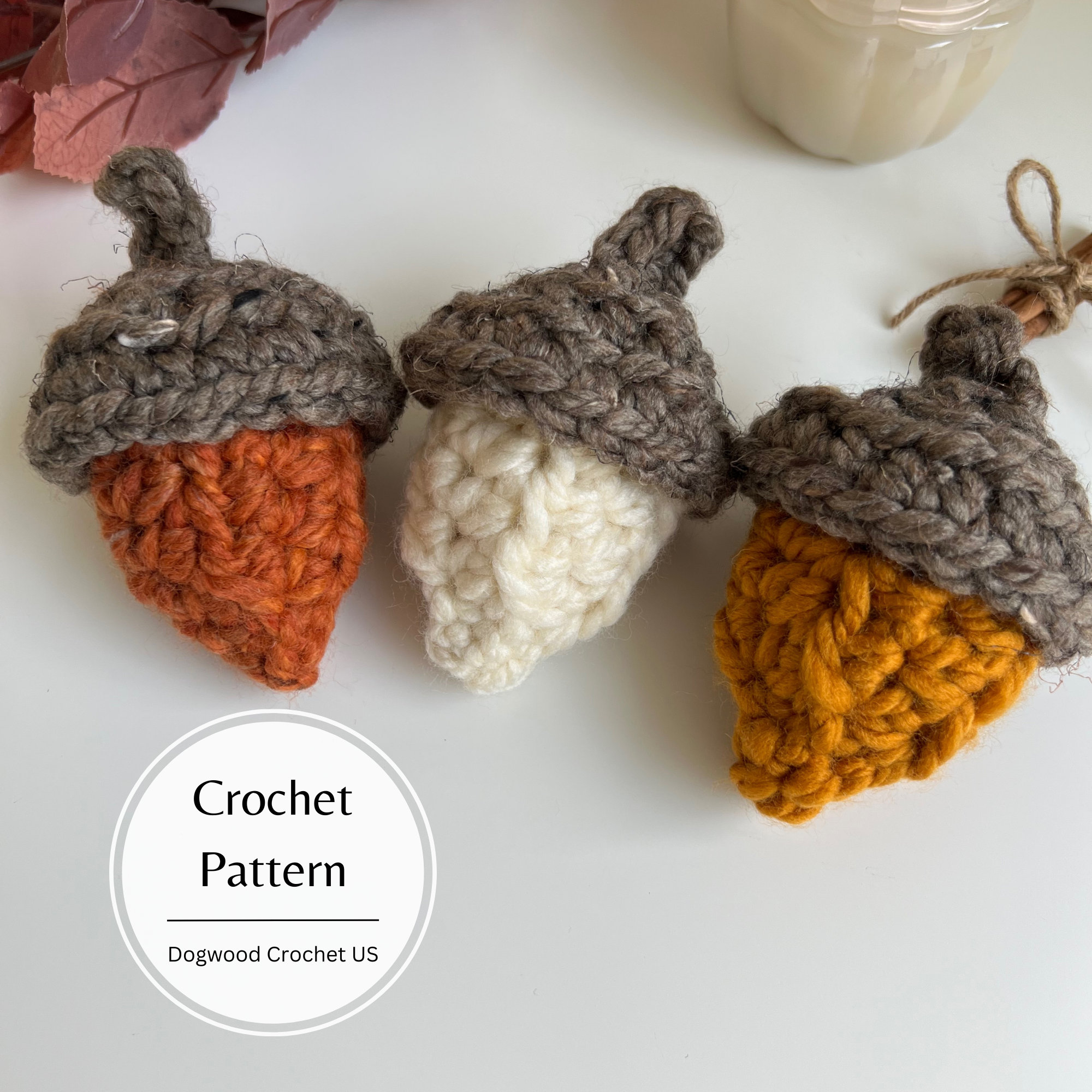 Chunky Crochet Acorn Pattern: Textured Fall Decor