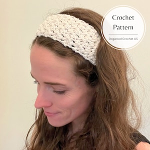 CROCHET PATTERN - Trinity Headband - Crochet Hair Accessories - Adjustable Size - Summer Crochet - Easy Headband - Quick Crochet Project