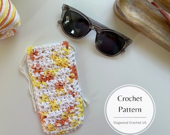 CROCHET PATTERN - Sunglasses Pouch - Case - Bag - DIY - Accessories - Fast and Easy Crochet - Gift for Her - Gift for Him - Summer Crochet