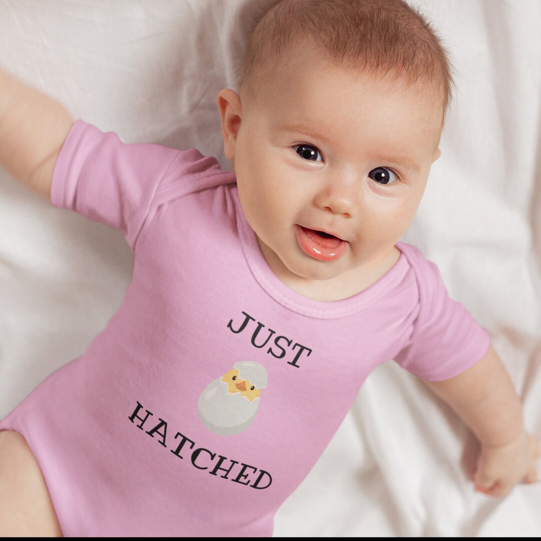 Just Hatched Infant Bodysuit Chicken Baby Gift Baby Etsy