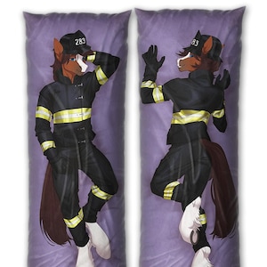 Daki Brett - Art by Basilisk - the male Clydesdale horse stallion Dakimakura Furry Body Pillow Cover