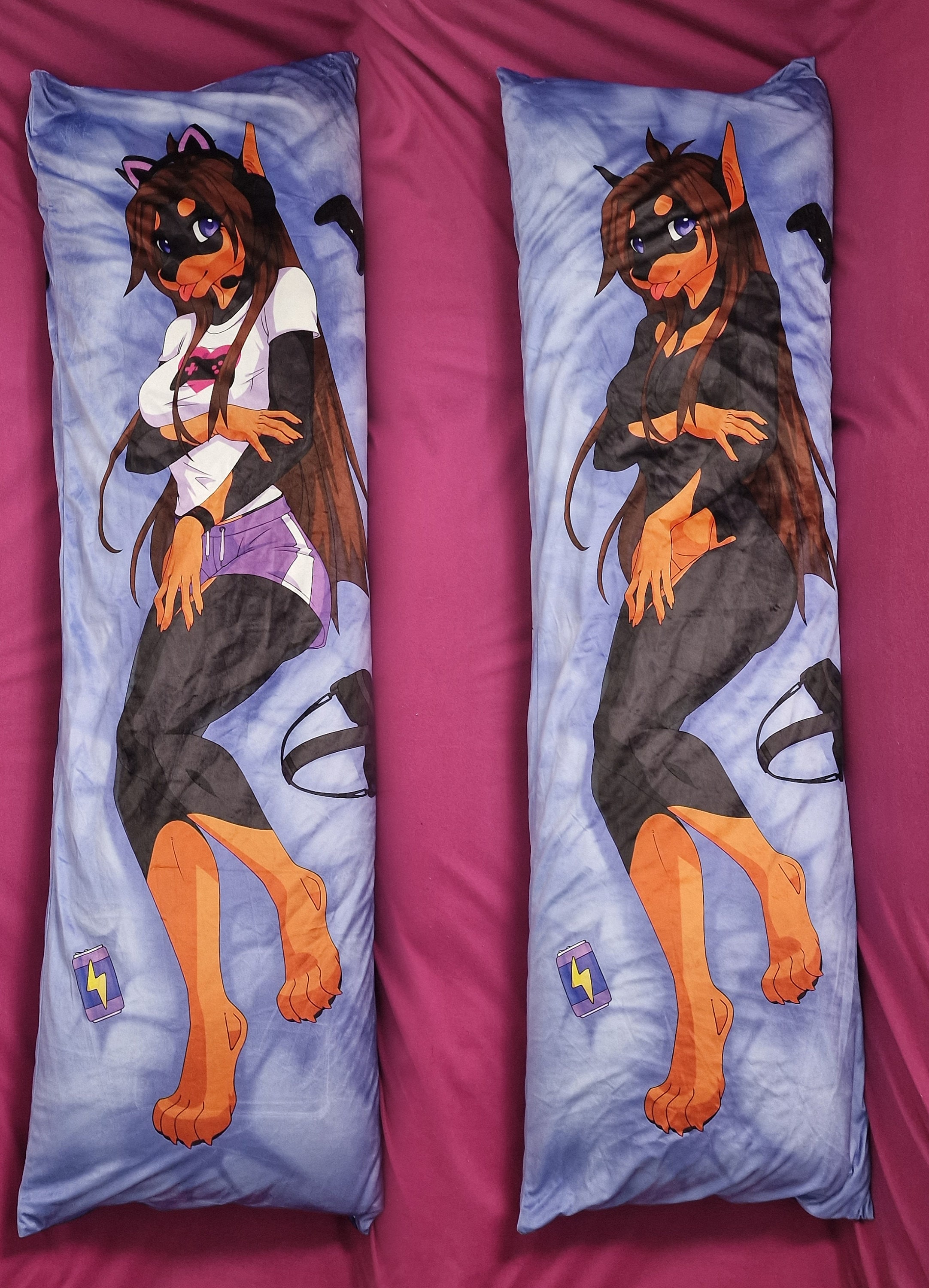 Daki Sythe the Gamer Dog Dakimakura Furry Body Pillow Cover Etsy