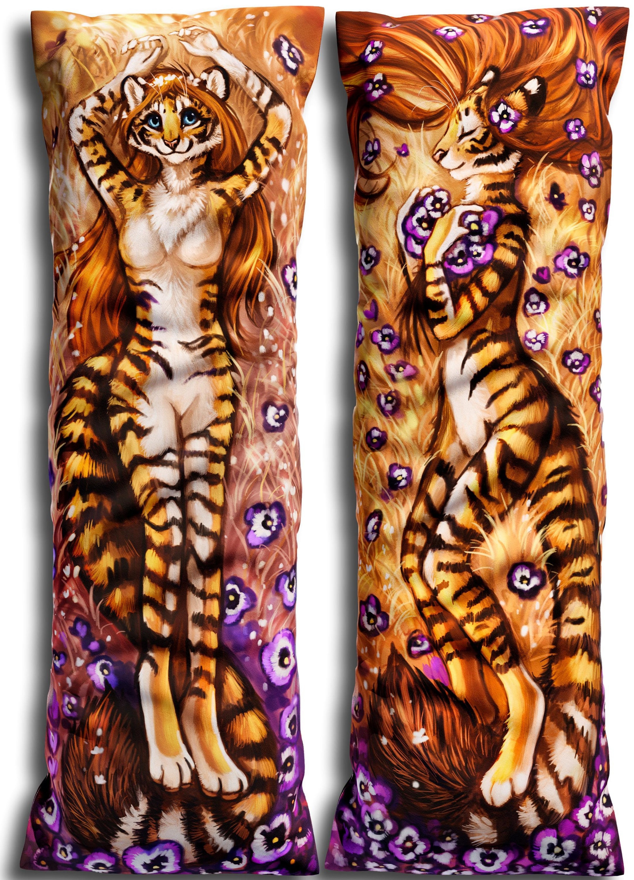 Daki Clemetine Art by Flash_lioness the Tiger Dakimakura Furry