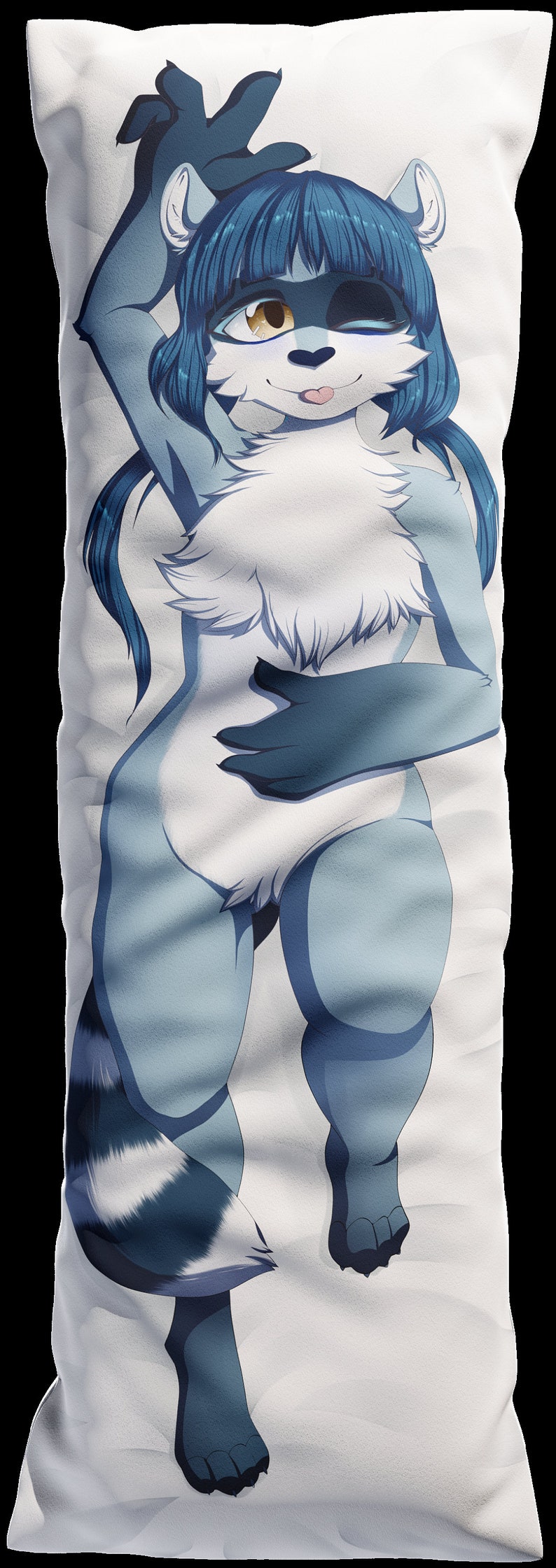 Daki Ziggy the Raccoon Dakimakura Furry Body Pillow Cover Etsy