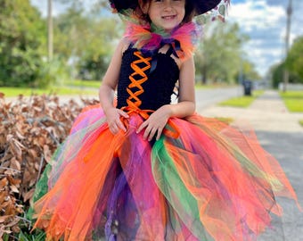 black and orange halloween dress Mom Vampiress Girl Costume Orange 5-6 Years Kids