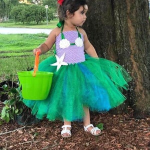 Purple Mermaid Costume, Girls Costume, Ariel Mermaid Dress