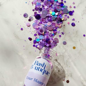 Purple Glitter - Your Majesty Confetti - Purple Confetti - Sparkle
