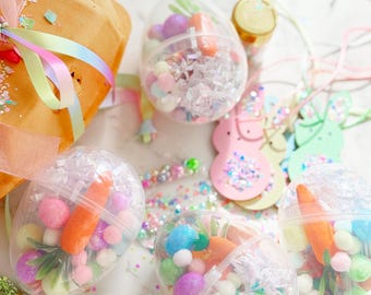 ufs sensoriels confettis - panier cadeau de Pâques - jeu sensoriel de Pâques - cadeau sensoriel de Pâques - confettis de Pâques