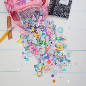 Alphabet Soup Confetti - Back To School Confetti - Colorful Confetti - Letter Confetti - Alphabet Confetti
