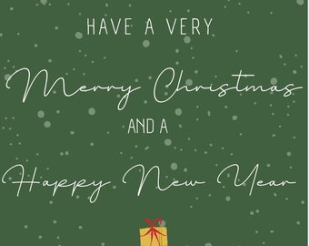 Merry Christmas & Happy New Year Graphic Digital Download
