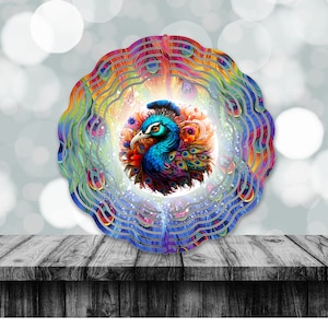 Peacock Wind Spinner - Metal Spinner - Yard Decor- Garden Decor