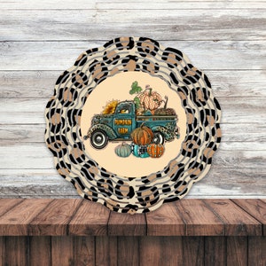 Fall Pumpkin Wind Spinner- Metal Spinner - Fall Decor - Leopard Print - Yard Decor - Garden Decor