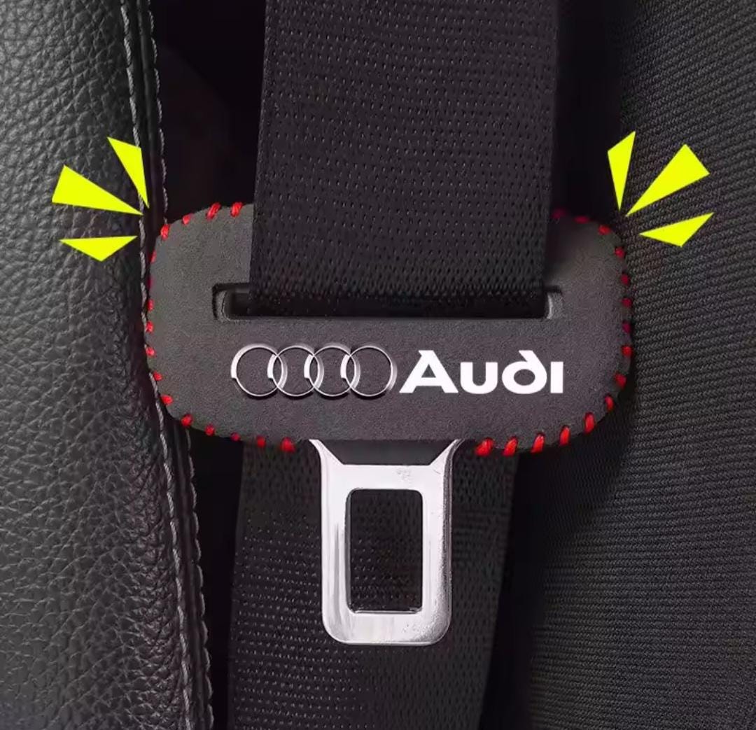 EVANEM Coussinets de Ceinture de sécurité pour Voiture,Convient pour Audi RS3 RS4 RS5 RS6 RS7 R8 TT TTS, intérieur de Voiture,A-Beige
