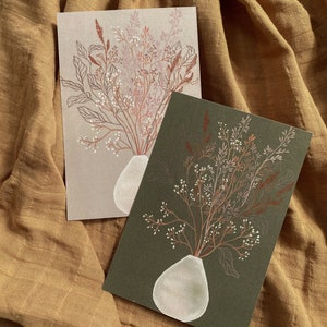 Postkarte Blumenvase